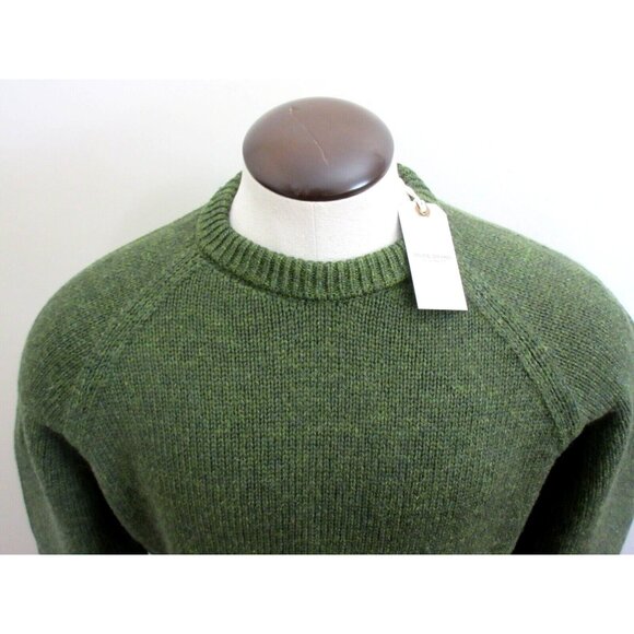 OOBE Brand Men's Edisto Crew Neck Virgin Wool Sweater Palma Green NWT Large - Picture 5 of 8
